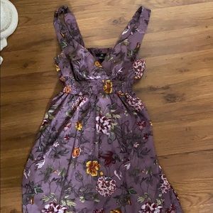 Gorgeous purple flowered spring dress